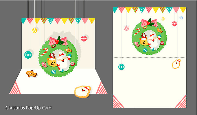 계절 노년 남자 크리스마스 겨울 일러스트 크리스마스카드 프레임 사람 두명 산타클로스 루돌프 편지지 입체카드 국내일러스트 AI파일 카드프레임 기념일 사슴 카드_감사 성인 편지 파일형식 벡터