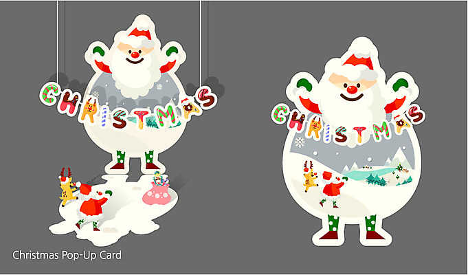 캐릭터 계절 남자 크리스마스 겨울 일러스트 크리스마스카드 프레임 사람 여러명 산타클로스 루돌프 편지지 산타캐릭터 입체카드 일러캐릭터 AI파일 카드프레임 기념일 다수 사슴 카드_감사 편지 파일형식 벡터