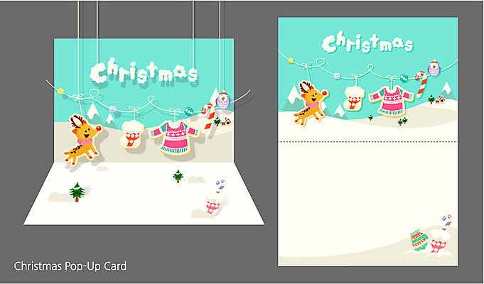 옷 계절 크리스마스 겨울 일러스트 크리스마스카드 프레임 사람없음 루돌프 빨래 빨랫줄 편지지 입체카드 국내일러스트 AI파일 카드프레임 기념일 줄 가사 사슴 카드_감사 편지 파일형식 벡터