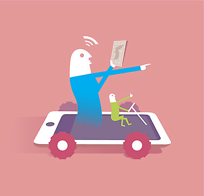 지도 일러스트 통신 정보통신 안내 사람 두명 스마트폰 스마트기기 운전 바퀴 핸들 스마트 네비게이션 국내일러스트 AI파일 컨셉 모션 전자제품 핸드폰 정보 파일형식 벡터