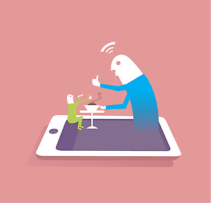 음식 일러스트 통신 탁자 정보통신 사람 두명 스마트폰 스마트기기 엄지손가락 최고 짜장면 스마트 배송 주문 음식배달 국내일러스트 AI파일 가구 컨셉 손가락 전자제품 핸드폰 중식 정보 파일형식 벡터