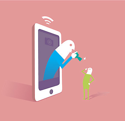 일러스트 통신 정보통신 사람 두명 스마트폰 스마트기기 카메라 사진촬영 스마트 국내일러스트 AI파일 컨셉 전자제품 핸드폰 촬영 정보 파일형식 벡터
