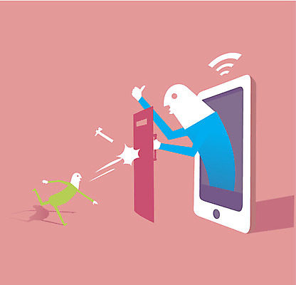 일러스트 통신 정보통신 사람 두명 스마트폰 스마트기기 보호 망치 스마트 방패 강화 국내일러스트 AI파일 컨셉 전자제품 핸드폰 정보 공구 파일형식 벡터