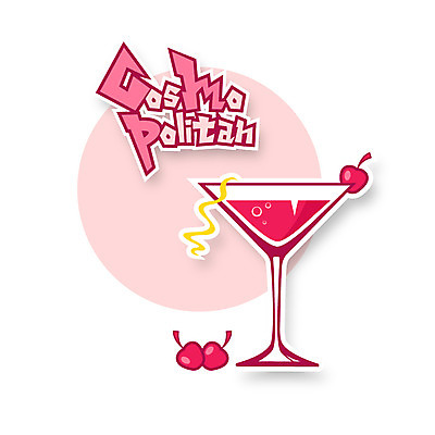 아이콘 음료 스티커 과일 사람없음 칵테일 체리 칵테일잔 장식술 2D아이콘 AI파일 술잔 주류 장식 파일형식 벡터