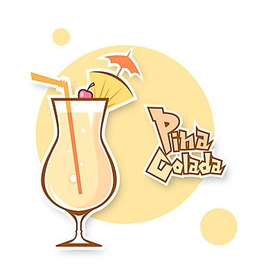 아이콘 음료 스티커 우산 잔 빨대 사람없음 장식 칵테일 파인애플 피나콜라다 2D아이콘 AI파일 식기 과일 주류 열대과일 파일형식 벡터