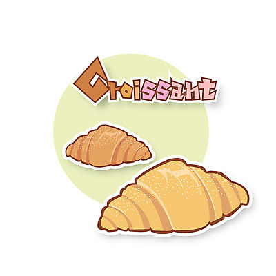 아이콘 빵 스티커 디저트 사람없음 크루아상 제빵 2D아이콘 AI파일 음식 제과제빵 파일형식 벡터