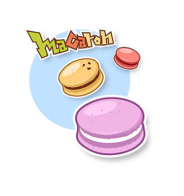 아이콘 스티커 디저트 사람없음 과자 마카롱 2D아이콘 AI파일 음식 파일형식 벡터