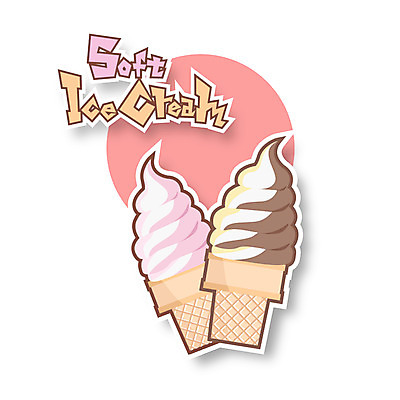 아이콘 스티커 아이스크림 디저트 사람없음 2D아이콘 AI파일 음식 파일형식 벡터