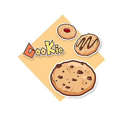 아이콘 스티커 디저트 사람없음 쿠키 제빵 초코칩 2D아이콘 AI파일 음식 제과제빵 초콜릿 파일형식 벡터