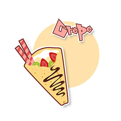 아이콘 스티커 과일 딸기 디저트 키위 사람없음 크레페 2D아이콘 AI파일 음식 파일형식 벡터