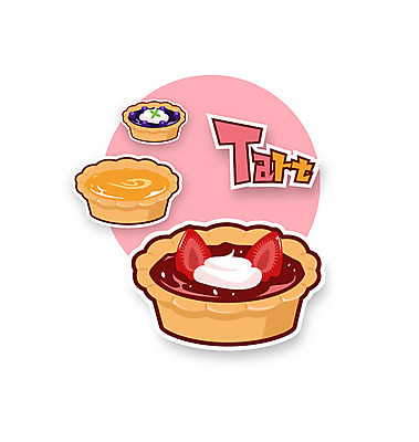 아이콘 빵 스티커 딸기 디저트 사람없음 크림 파이 제빵 타르트 2D아이콘 AI파일 음식 과일 제과제빵 파이_빵 파일형식 벡터