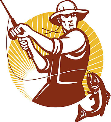 EPS 해외이미지 남자 호수 일러스트 낚시 산 어류 야외 강 복고 낚시꾼 목판화 송어 해외202004 해외일러스트 레저 사람 수중동물 파일형식 벡터 이미지허브