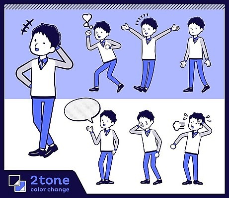 EPS 해외이미지 전신 남자 말풍선 일러스트 팔벌리기 말하기 서기 여러명 성인 파란색 세트 걷기 하트 울음 종업원 눈물 직원 서비스 판매원 힘듦 성인남자만 해외202004 해외일러스트 모양 직업 감정 컬러 다수 컨셉 모션 표정 사람 남자만 성인만 파일형식 벡터 이미지허브