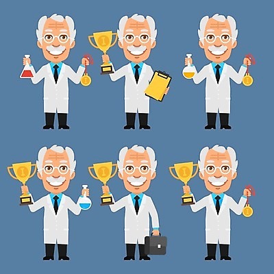 EPS 해외이미지 캐릭터 디자인 산업 일러스트 비즈니스 미술 사람 그래픽 컵 세트 교수 가운 업무 플랫 만화 수집 가득함 메달 과학자 콧수염 오브젝트 시험관 클립 마스코트 옛날 캐리커처 해외202004 해외일러스트 일러캐릭터 직업 식기 옷 과학 문화예술 수염 실험기구 교사 작업 그림 학자 상_상패 파일형식 벡터 이미지허브