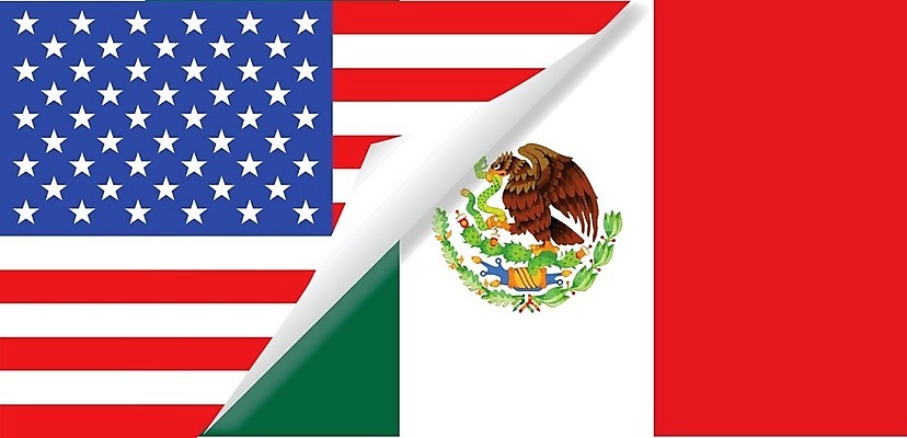 EPS 해외이미지 배너 일러스트 멕시코 그래픽 미국 깃발 성조기 그림 북쪽 남쪽 해외202004 해외일러스트 북아메리카 국기 방향 파일형식 벡터 이미지허브