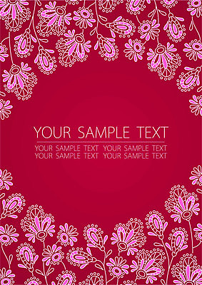 EPS 해외이미지 꽃 선 백그라운드 꽃무늬 일러스트 텍스트 프레임 사람없음 엘리먼트 해외202004 해외일러스트 식물 무늬 파일형식 벡터 이미지허브