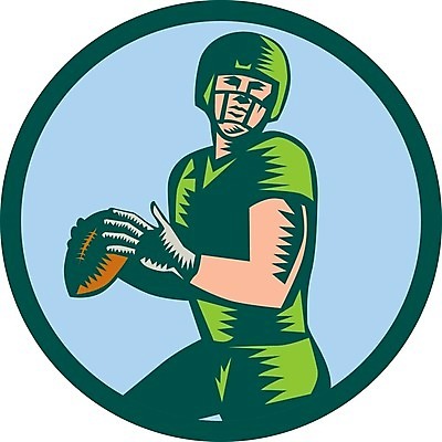 EPS 해외이미지 스포츠 일러스트 공 그래픽 럭비 미식축구 축구 던지기 헬멧 인쇄 복고 판화 목판화 쿼터백 해외202004 해외일러스트 모션 미술 구기 보호장비 파일형식 벡터 문화예술 장비 이미지허브
