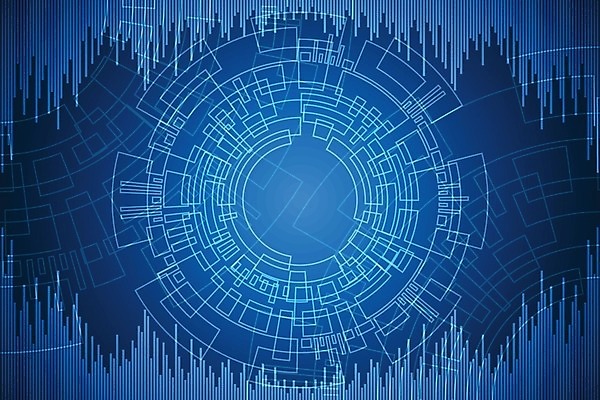 EPS 해외이미지 디자인 컨셉 일러스트 추상 미래 사람없음 그래픽 파란색 디지털 해외202004 해외일러스트 컬러 무늬 파일형식 벡터 이미지허브