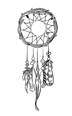EPS 해외이미지 전통 일러스트 사람없음 장식 꿈 구슬 깃털 부적 드림캐쳐 해외202004 해외일러스트 파일형식 벡터 이미지허브