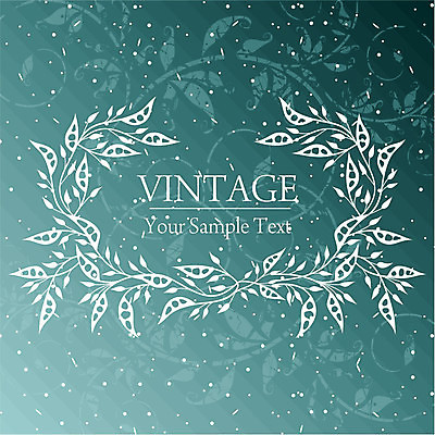 EPS 해외이미지 백그라운드 잎 라인일러스트 일러스트 타이포그라피 사람없음 빈티지 청록색 그라데이션 잎줄기 해외202004 해외일러스트 식물 문자 줄기 컬러 컨셉 파일형식 벡터 이미지허브