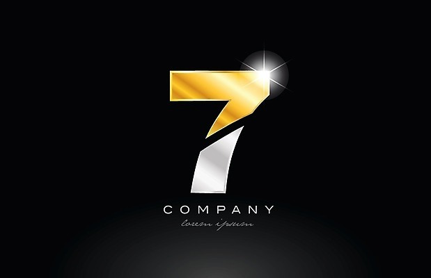 EPS 해외이미지 모양 템플릿 디자인 백그라운드 일러스트 회사 비즈니스 숫자 금속 검은색 회색 황금 은색 심볼 신분 7 엘리먼트 활자 해외202004 해외일러스트 문자 컬러 재질 활자판 파일형식 벡터 이미지허브