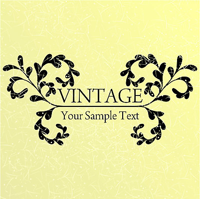 EPS 해외이미지 백그라운드 잎 일러스트 타이포그라피 사람없음 노란색 빈티지 잎줄기 해외202004 해외일러스트 식물 문자 줄기 컬러 컨셉 파일형식 벡터 이미지허브