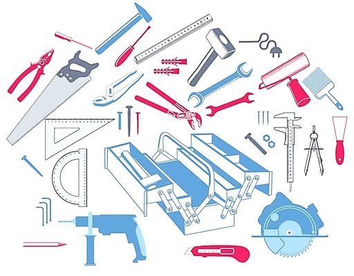 EPS 해외이미지 편집 산업 일러스트 건물 페인트 기구 공구 나사 스패너 붓 업무 작업 수리 망치 측정 사인 화가 고립 송곳 커터 해외202004 해외일러스트 직업 건축물 도구 파일형식 벡터 건축 이미지허브