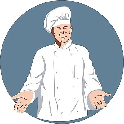 EPS 해외이미지 손 남자 무기 일러스트 노동자 요리 요리사 원형 복고 제빵사 해외202004 해외일러스트 도형 직업 사람 신체부위 파일형식 벡터 이미지허브