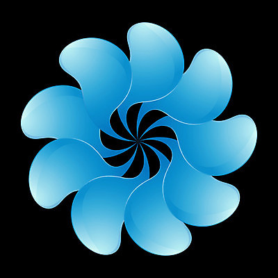 EPS 해외이미지 클립아트 디자인 백그라운드 일러스트 바람 3 미술 그래픽 장식 파란색 3D 금속 검은색 부채 보트 칼날 프로펠러 엘리먼트 해외202004 해외일러스트 자연요소 컬러 배_교통 재질 날씨 문화예술 디지털합성 파일형식 벡터 이미지허브