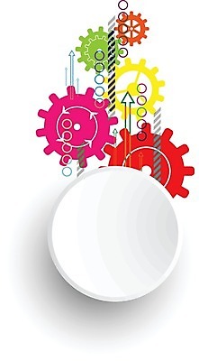 EPS 해외이미지 디자인 일러스트 추상 사람없음 그래픽 디지털 흰색 원형 톱니바퀴 해외202004 해외일러스트 도형 컬러 무늬 파일형식 벡터 이미지허브