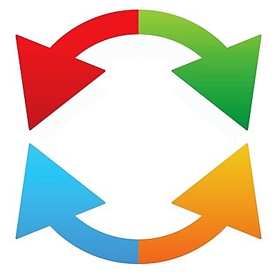 EPS 해외이미지 모양 컨셉 곡선 일러스트 화살 그래픽 원형 고리 구부린 순환 반전 무한 사방 해외202004 해외일러스트 도형 선 모션 파일형식 벡터 이미지허브