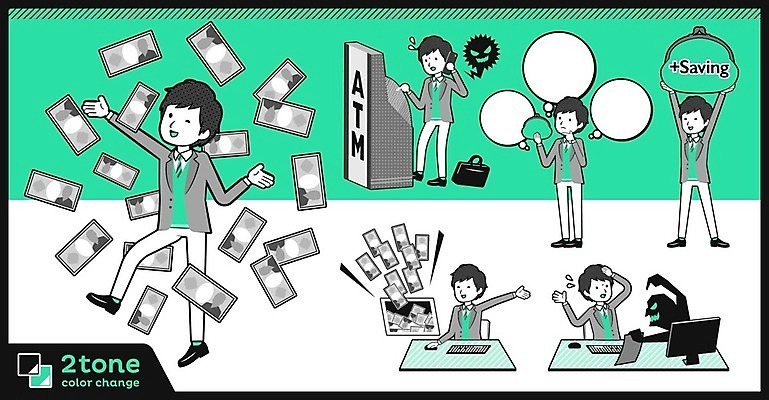 EPS 해외이미지 전신 남자 지폐 돈 생각 일러스트 회사 여러명 성인 초록색 금융 경제 세트 검은색 직장인 속임수 범죄 지갑 선택 책상 ATM 보이스피싱 성인남자만 해외202004 해외일러스트 직업 컬러 가구 다수 컨셉 비즈니스 사람 재산 피싱 남자만 성인만 파일형식 벡터 이미지허브