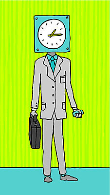 EPS 해외이미지 시계 컨셉 일러스트 비즈니스 아이디어 정장 시간 비즈니스맨 만화 중독 포트폴리오 해외202004 해외일러스트 옷 남자 직장인 파일형식 벡터 이미지허브