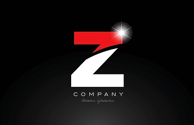 EPS 해외이미지 모양 템플릿 디자인 알파벳 백그라운드 일러스트 회사 비즈니스 빨간색 반짝임 검은색 흰색 편지 심볼 신분 Z 엘리먼트 활자 해외202004 해외일러스트 영어 컬러 모션 활자판 파일형식 벡터 이미지허브