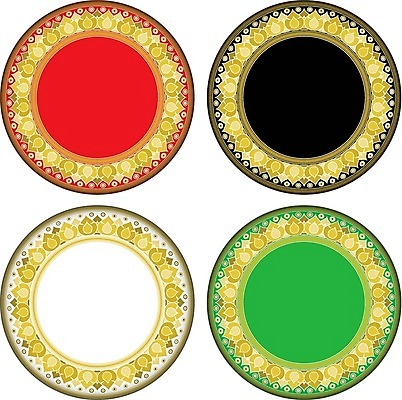 EPS 해외이미지 디자인 선 패턴 일러스트 프레임 연꽃 장식 컬러풀 원형 황금 엘리먼트 스타일 해외202004 해외일러스트 도형 꽃 컬러 무늬 파일형식 벡터 이미지허브