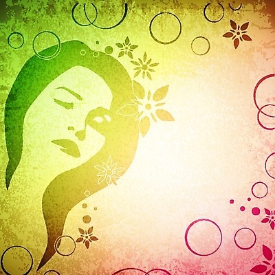 EPS 해외이미지 모양 여자 꽃 실루엣 얼굴 꽃무늬 일러스트 추상 사람 머리 유행 봄 수확 우아함 입술 복고 그런지 해외202004 해외일러스트 식물 계절 컨셉 무늬 농업 촬영기법 신체부위 파일형식 벡터 이미지허브