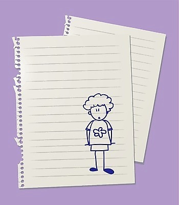 EPS 해외이미지 남자 종이 일러스트 서기 소년 일상 파란색 쪽지 공책 주름 낙서 만화 스케치 그림 냅킨 손그림 페이지 시트 조언 해외202004 해외일러스트 어린이 컬러 모션 문구용품 미술 사람 라이프 파일형식 벡터 이미지허브