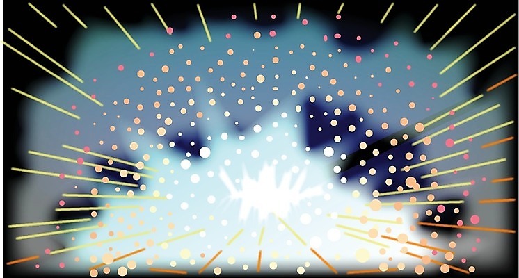 EPS 해외이미지 산업 일러스트 공장 불 불꽃 미술 그래픽 빨간색 파란색 빛 금속 장비 흰색 손전등 업무 작업 뜨거움 수리 연기 제조 폭발 철 그림 용접 용접공 철강 해외202004 해외일러스트 자연요소 직업 컬러 공업 재질 문화예술 조명 파일형식 벡터 이미지허브