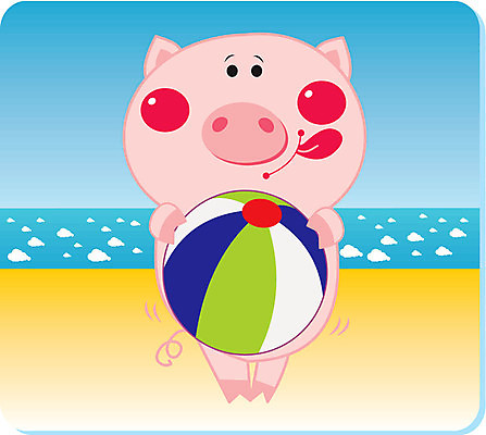 EPS 해외이미지 클립아트 동물 모래 파도 바다 여행 일러스트 공 자연 하늘 휴가 휴식 항해 야외 물 여름 파란색 뜨거움 만화 기린 그림 해외202004 해외일러스트 자연요소 계절 컬러 컨셉 배_교통 포유류 생태계 파일형식 벡터 이미지허브