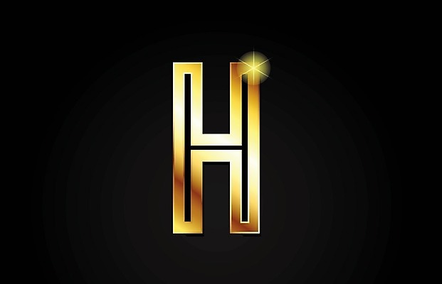 EPS 해외이미지 모양 템플릿 디자인 알파벳 백그라운드 일러스트 회사 비즈니스 금속 검은색 황금 고급 편지 심볼 신분 H 엘리먼트 활자 해외202004 해외일러스트 영어 컬러 컨셉 재질 활자판 파일형식 벡터 이미지허브