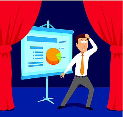 EPS 해외이미지 포즈 컨셉 일러스트 회사 비즈니스 아이디어 공연 무대 커튼 비즈니스맨 발표 만화 전시회 원그래프 연극 해외202004 해외일러스트 남자 그래프 문화예술 이벤트 전시 직장인 파일형식 벡터 이미지허브