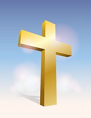 EPS 해외이미지 종교 백그라운드 십자가 일러스트 하늘 3D 예수 영혼 황금 심볼 각도 신성 신앙심 해외202004 해외일러스트 신_종교 디지털합성 파일형식 벡터 이미지허브