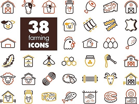 EPS 해외이미지 동물 음식 농업 일러스트 염소 치즈 주택 육류 어류 사람없음 세트 농장 계란 치킨 우유 연못 양 돼지 소 농부 벌 심볼 꿀 양고기 수탉 벌집 외양간 격납고 암탉 해외202004 해외일러스트 직업 산업 곤충 식재료 포유류 유제품 건물 알 수중동물 닭 암컷 수컷 닭고기요리 파일형식 벡터 건축물 조류 건축 이미지허브