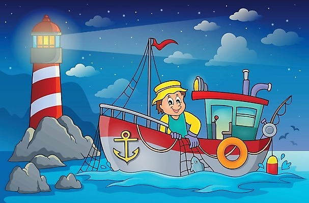 EPS 해외이미지 계절 행복 바다 일러스트 교통시설 낚시 등대 항해 어류 미술 미소 사람 해변 물 여름 빛 탑 장비 잡기 업무 작업 그물 보트 야간 저녁 함선 낚시꾼 닻 네비게이션 테마 해외202004 해외일러스트 자연요소 건축물 감정 교통 배_교통 모션 레저 문화예술 표정 수중동물 시설 파일형식 벡터 이미지허브