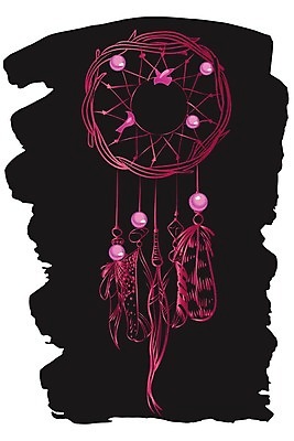 EPS 해외이미지 전통 일러스트 사람없음 장식 검은색 꿈 자주색 구슬 깃털 부적 드림캐쳐 해외202004 해외일러스트 컬러 파일형식 벡터 이미지허브