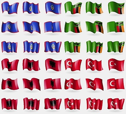 EPS 해외이미지 디자인 문화 상징 일러스트 세계 직물 심볼 지역 칠면조 알바니아 잠비아 전국 강조 해외202004 해외일러스트 아프리카 조류 파일형식 벡터 남유럽 이미지허브