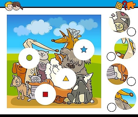 EPS 해외이미지 모양 템플릿 캐릭터 디자인 교육 어린이 조각 일러스트 경기 취미 그래픽 반려동물 유치원 게임 퍼즐 개 어플리케이션 만화 검색 준비 그림 발견 해외202004 해외일러스트 일러캐릭터 동물 스포츠 포유류 놀이 사람 파일형식 벡터 이미지허브