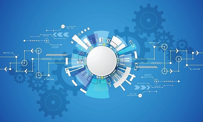 EPS 해외이미지 디자인 컨셉 일러스트 추상 미래 사람없음 그래픽 파란색 디지털 원형 해외202004 해외일러스트 도형 컬러 무늬 파일형식 벡터 이미지허브