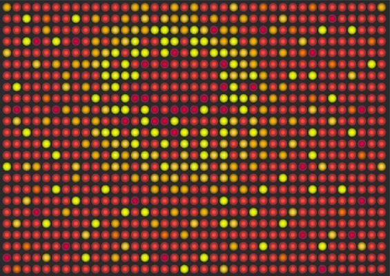 EPS 해외이미지 디자인 백그라운드 패턴 오렌지 일러스트 추상 그래픽 빨간색 노란색 디지털 원형 질감 픽셀 해외202004 해외일러스트 도형 컬러 무늬 과일 파일형식 벡터 이미지허브