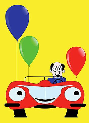 EPS 해외이미지 일러스트 자동차 꼬리표 축하 신용카드 생일 아빠 스포츠카 풍선 해외202004 해외일러스트 기념일 육상교통 컨셉 가족 금융 라벨 파일형식 벡터 이미지허브